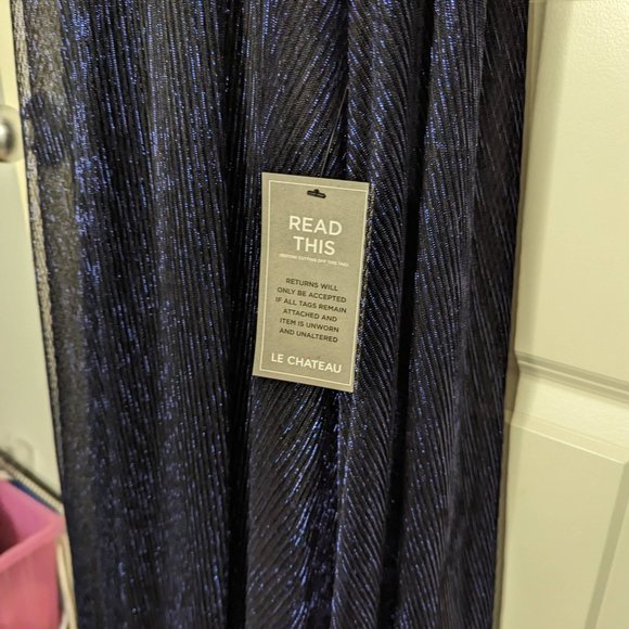 Metallic Blue Gown - Picture 3 of 6